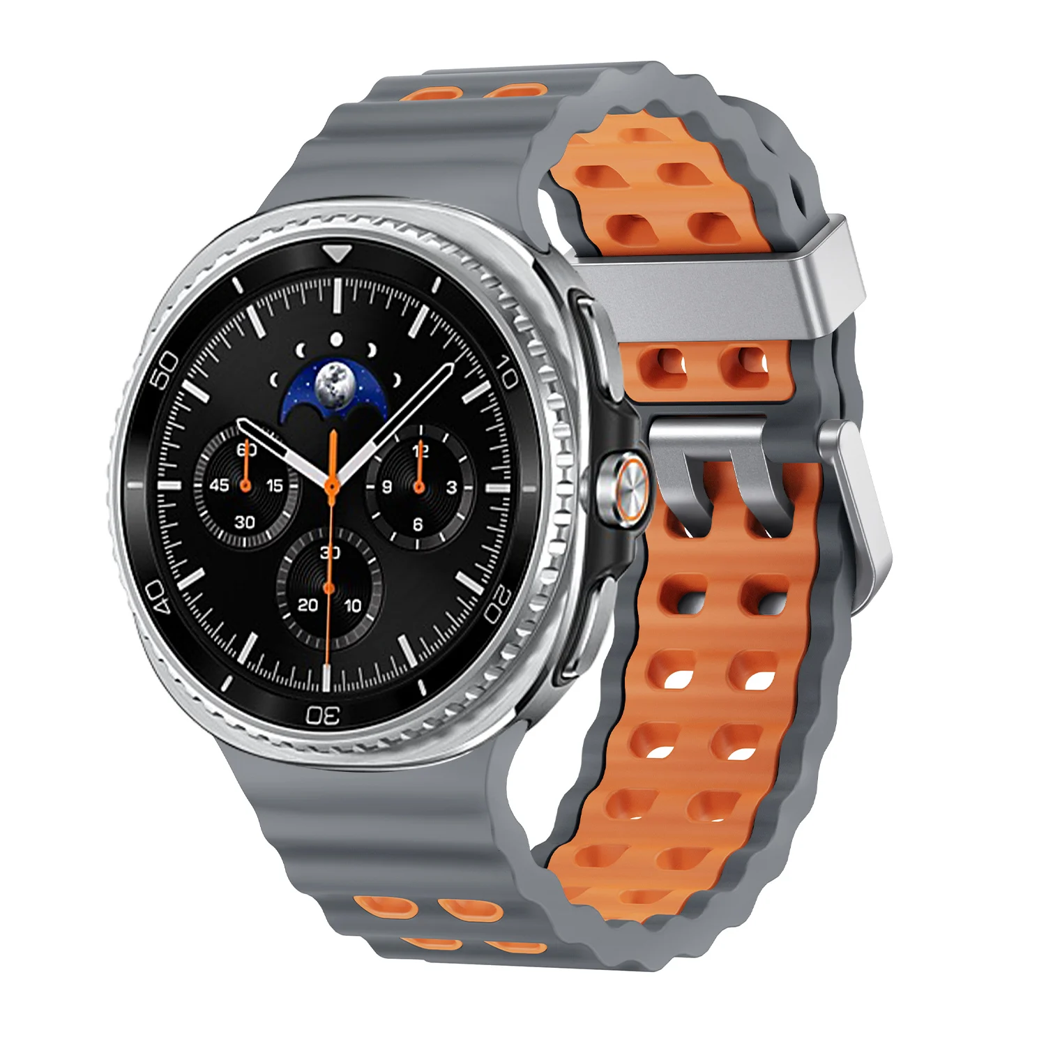 Two-Tone Breathable Marine Silicone Sport Strap