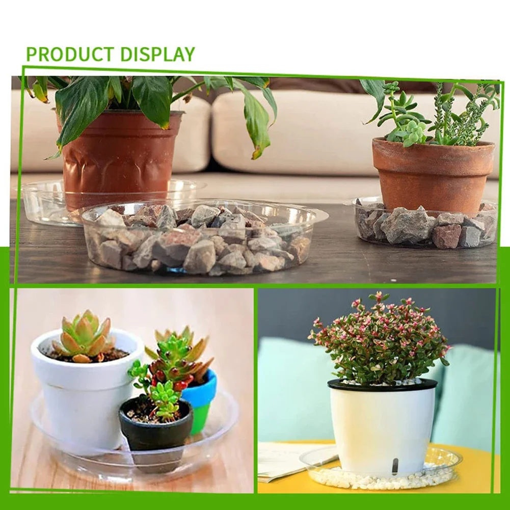 6/8/10/12 Inch Clear Plastic Plant Saucers Flower Pot Drip Trays Gardening Maintenance Supplies 10/24pcs plant saucer plastic plant saucer