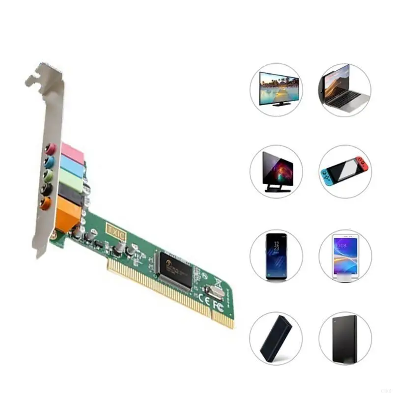 C90F PCI5.1 스테레오 사운드 카드 CMI8738 칩 4 채널 오디오 카드 지원 DS3D