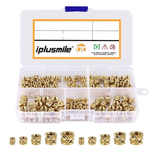 Iplusmile-inserts Filetés À Degré De Chaleur, Insert Fileté En Plastique,  Laiton, Kg, Enrobage Thermique, 170 Pièces - Ecrous - AliExpress