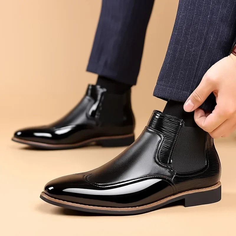 Boots for Men Luxury Retro Men Ankle Boot Classic Business Dress Shoes  designer British Style High-top Casual Shoes Male - AliExpress 322