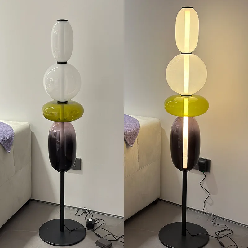 

Italian Designer Glass Shape Led Floor Lamp Table Desk Study Light for Living Room Bedroom