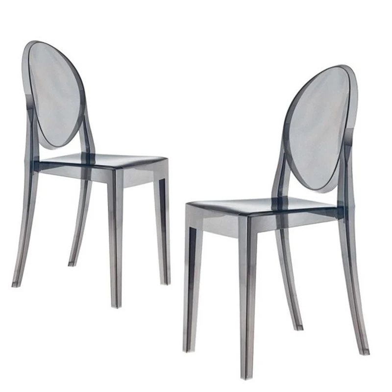 Leisure Chair Transparent Dining Acrylic Chair Multicolor Plastic Cosmetic Furniture Backrest
