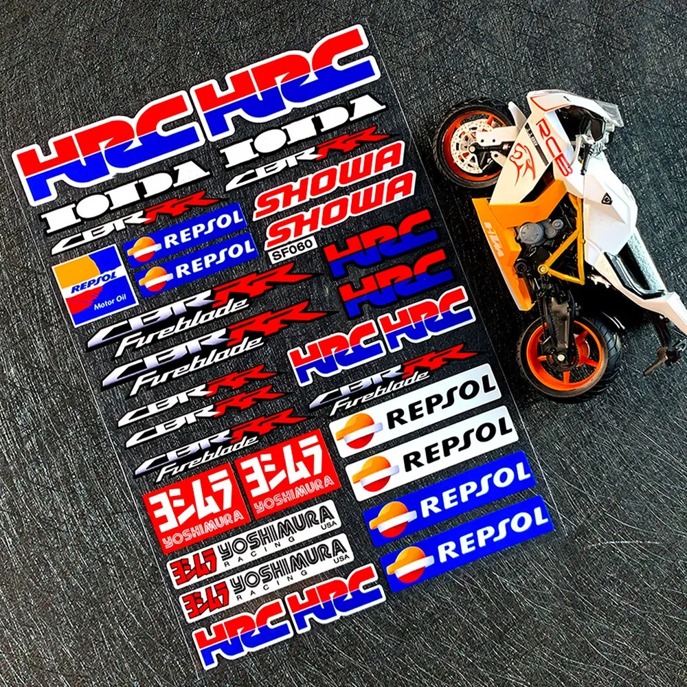 반사 오토바이 액세서리 탱크 데칼 헬멧 스티커, 혼다 HRC REPSOL CBR1000RR CBR650F CBR600RR CBR500/300/200R