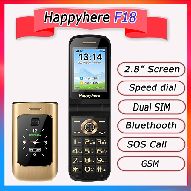 Unlocked Flip Mobile Phones Dual Screen Speed Dial Celular Sos Mp3