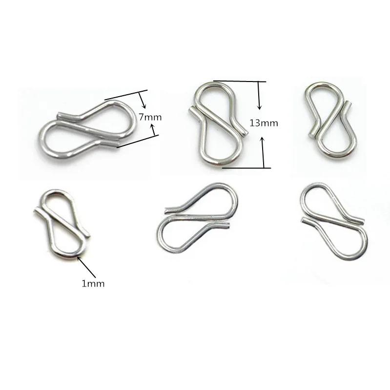 20 Stücke Edelstahl Metall S Haken Hängen Stecker Außenleuchten Sicherheitsschnalle Rucksack Anhänger Schmuck Machen Erkenntnisse – Detail 5