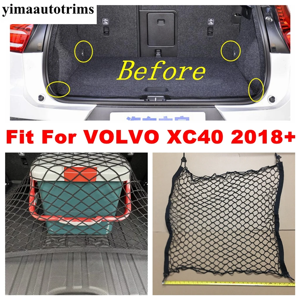 Car Rear Tail Trunk Bagagli Mesh Net Storage Organizer Cargo Bag Rete Adatta Per Volvo Xc40 2018 - 2023 Accessori Interni