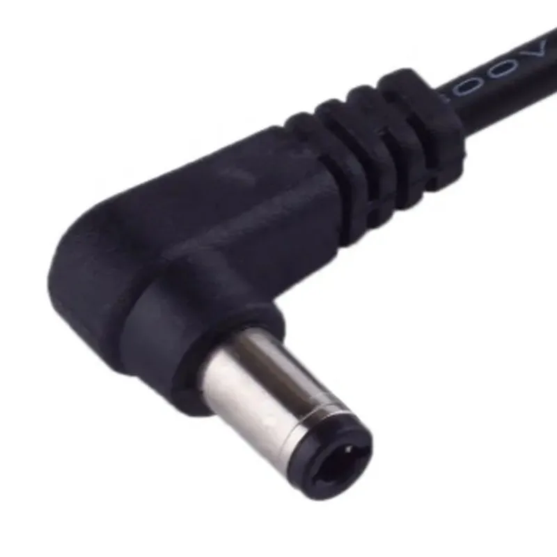Stripped DC Power Connector L-Shaped 5.5mm 2.1mm 2.5mm Male Right Angle DC Power Cable For 5050 LED Strip Light CCTV Camera
