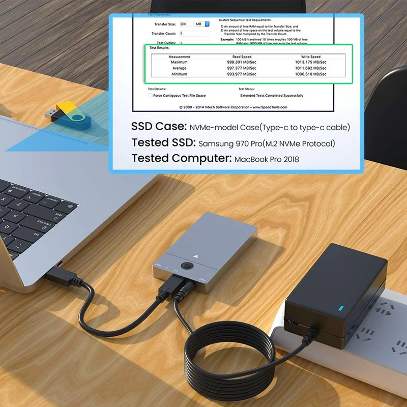 Rocketek M2 SSD 케이스 NVME 인클로저 오프라인 복제 및 복제기 기능, M.2-USB 타입 C 3.1, NVMe PCIe M.2 SSD용, EU 플러그