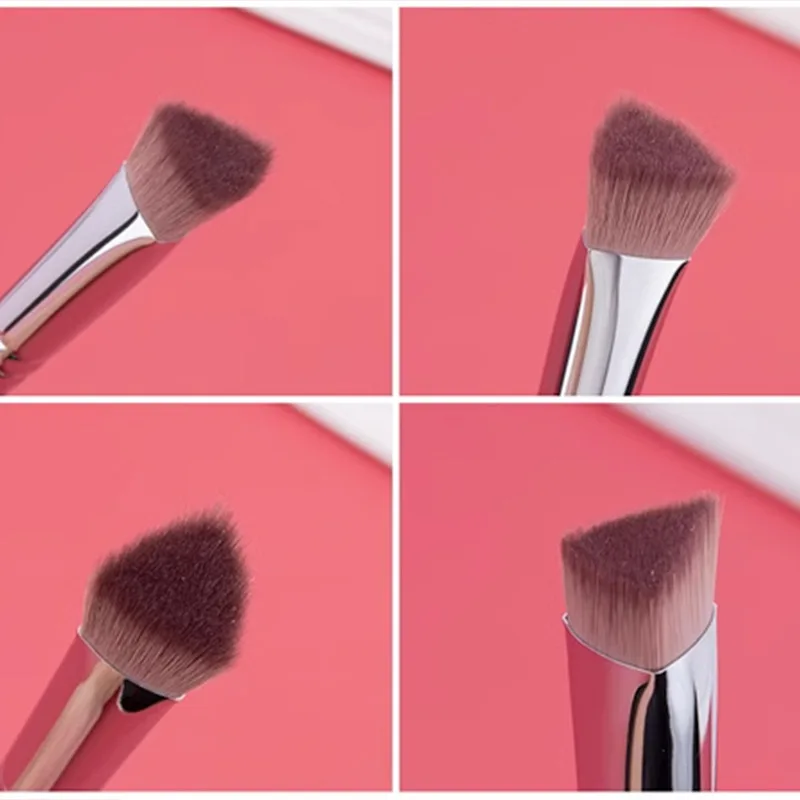 AngledHighlighterBrushFaceContourFoundationConcealerBrushTriangleShapeSyntheticHair