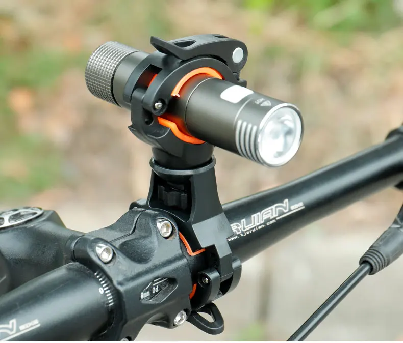 10X 360° Swivel Rotation Bicycle Bike Clip Holder Clamp Mount for LED Flashlight 