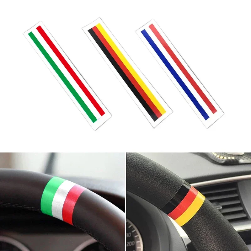 Italian Flag Steering Wheel Sticker - Premium Auto Tuning Accessory