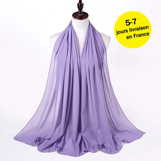 women plain bubble chiffon scarf hijab wrap printe solid color shawls headband women hijabs scarves/scarf 60 colors COLOR 59