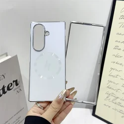 Magnetic Matte Shockproof Phone Case with Wireless Charging Compatibility for Galaxy Z Fold3 (White)