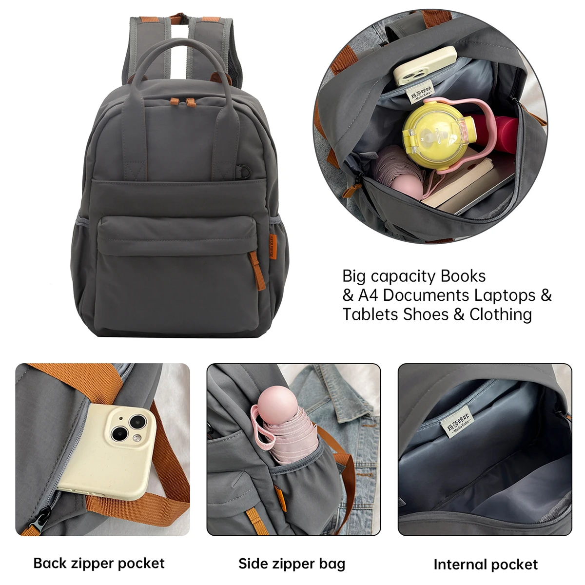 Original Fashionable Commuter Backpack for Women, Niche Backpack for College Students, Simple and Lightweight Travel Backpack, School Bag for High School and Middle School Students, Outing Bag