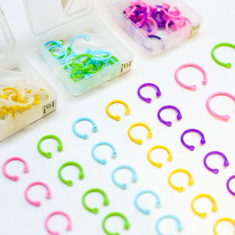 10pcs 15/24/30mm Colorful Loose Leaf Binder Rings Plastic Small Split for Notebook Scrapbooking Album Calendar Book Binding