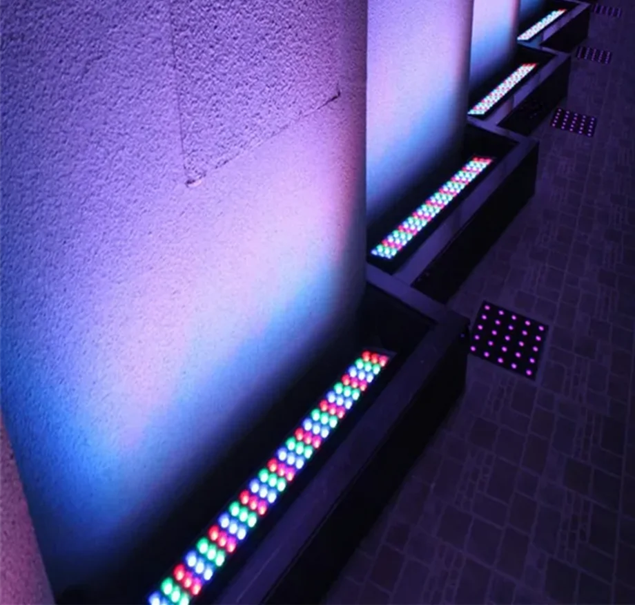 9W RGB 50cm LED 벽세척 조명 DMX512 제어 IP65 알루미늄 30/45/60/90도 호텔 건물 아파트 마키 램프