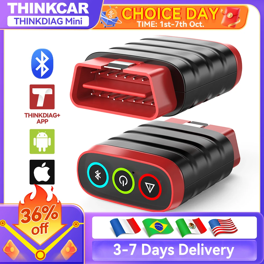 THINKCAR THINKDIAG Mini skaner OBD2 Pełna diagnostyka wszystkich samochodów Narzędzie diagnostyczne do odczytu/kasowania błędów Bezpłatna aktualizacja na całe życie - AliExpress 34