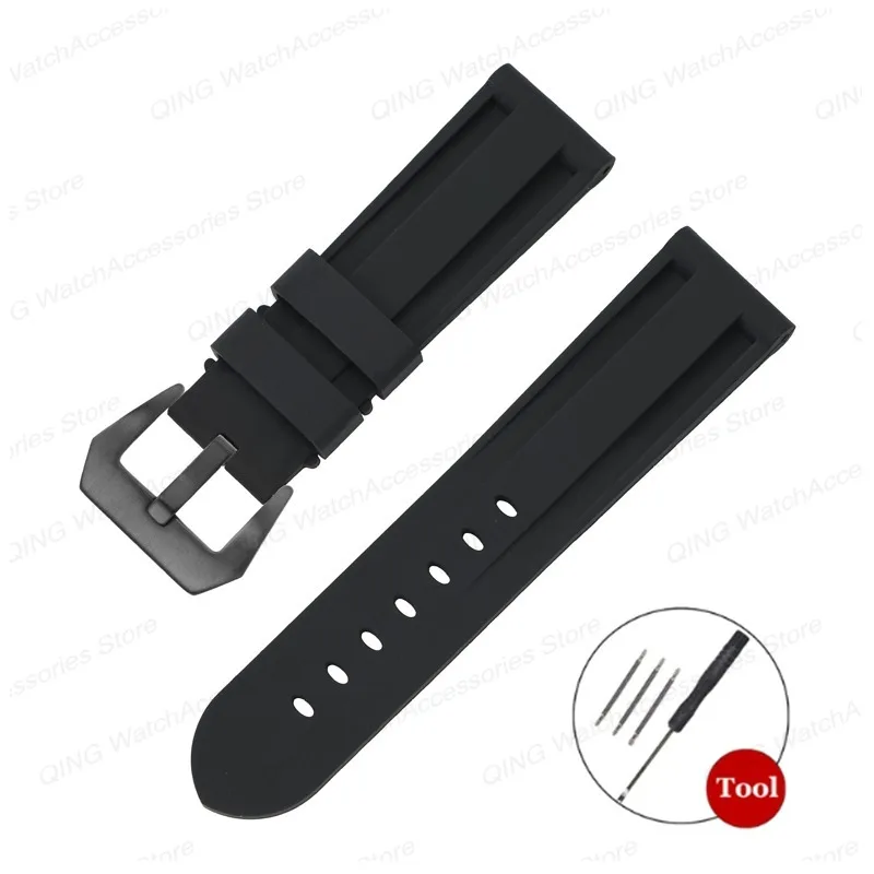 Versatile Silicone Sport Wristband - Rubber Bracelet Watch Strap for Men & Women, Multiple Widths Available