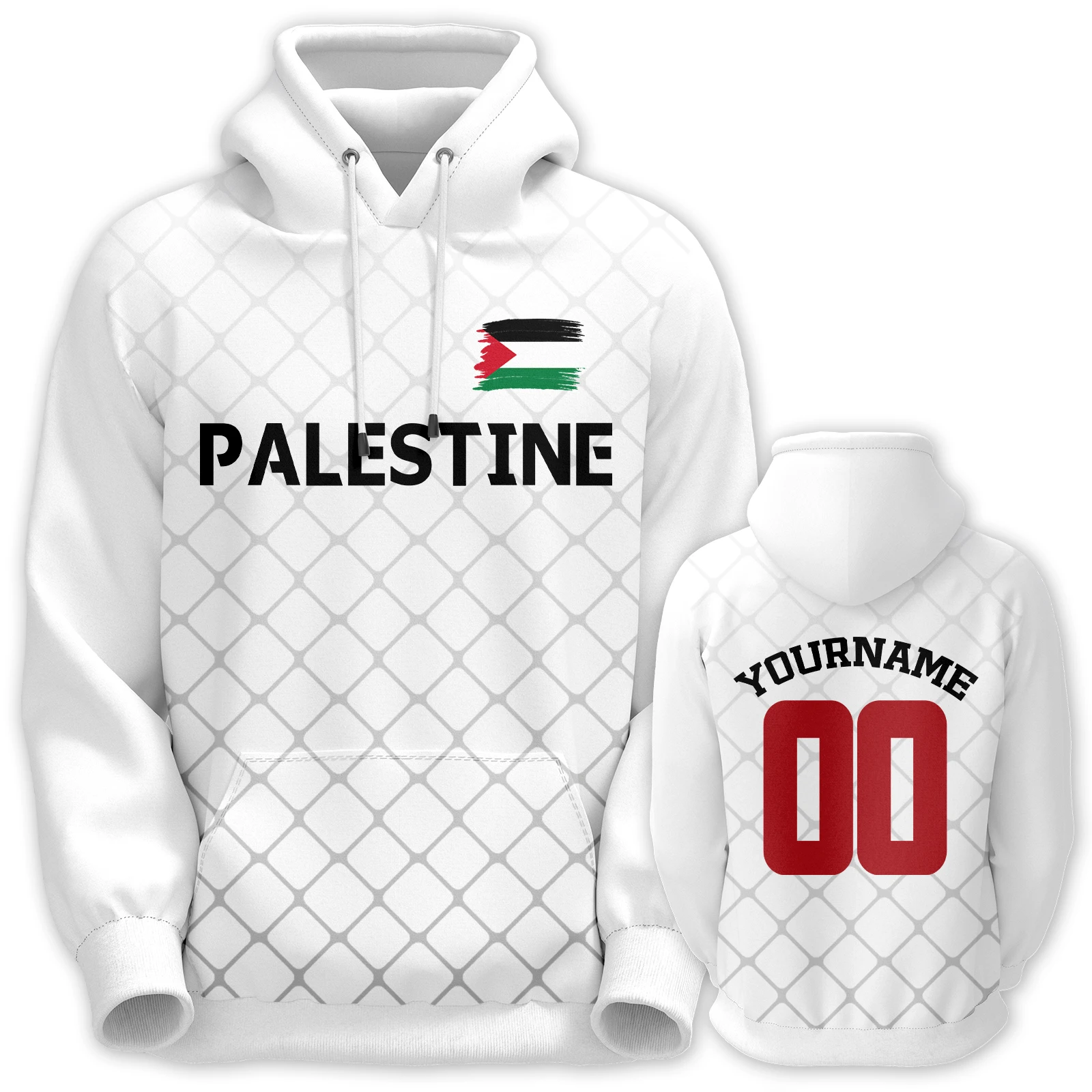 Palestine Hoodie Basketball Team Sweatshirt for Men Women Youth Personalized Name Number Sportswear Hoodies Fan Gifts
