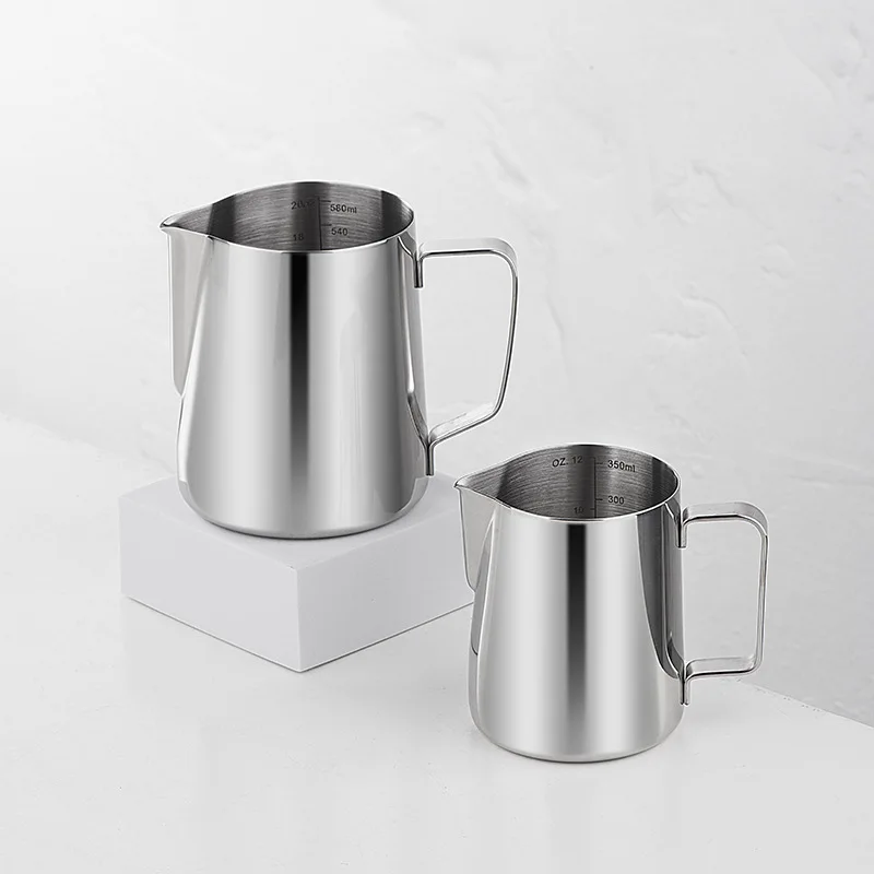 Milk Frothing Jug Stainless Steel Milk Frothing Jug Coffee Latte Art Measurement Jug Espresso Barista Tool