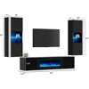 Wall Unit Entertainment Center with 40" Electric Fireplace, Includes 80" Floating Fireplace TV Stand, 2 X Wall Cabinets 2