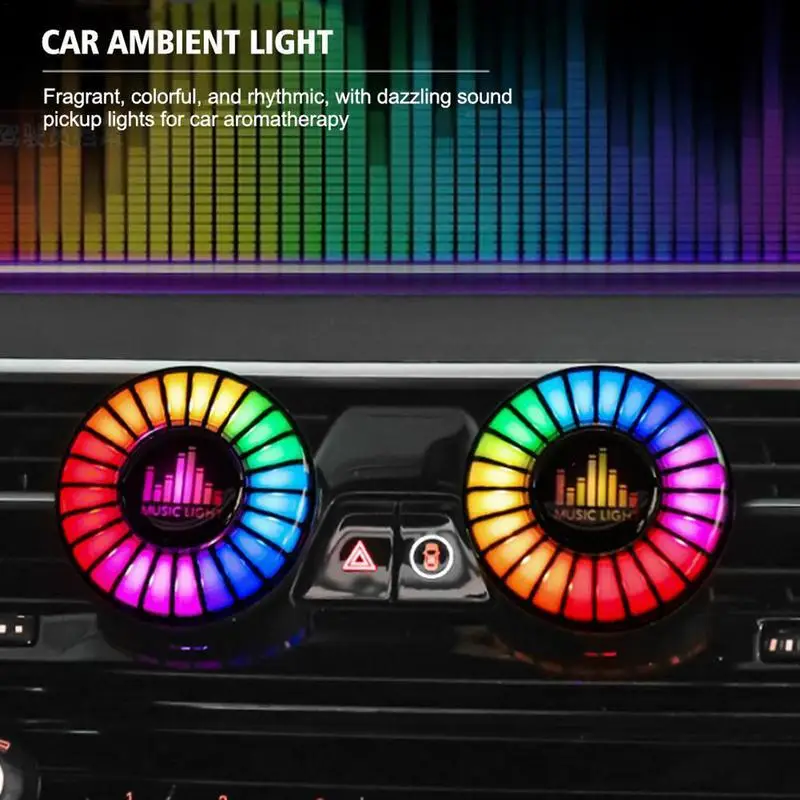 

Car Aroma Diffuser Smart Car Air Fresheners Car Diffuser Vent Clip Fragrance Purifier Lamp Colorful Lights Voice Control Product