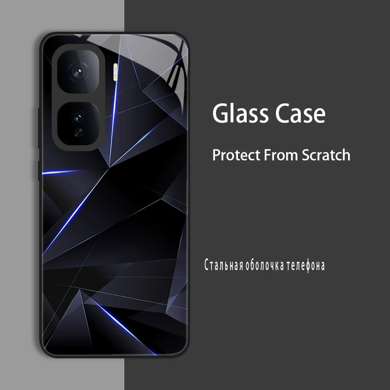 Enhanced Product Title: Premium Tempered Glass Protective Case with Hard Bumper