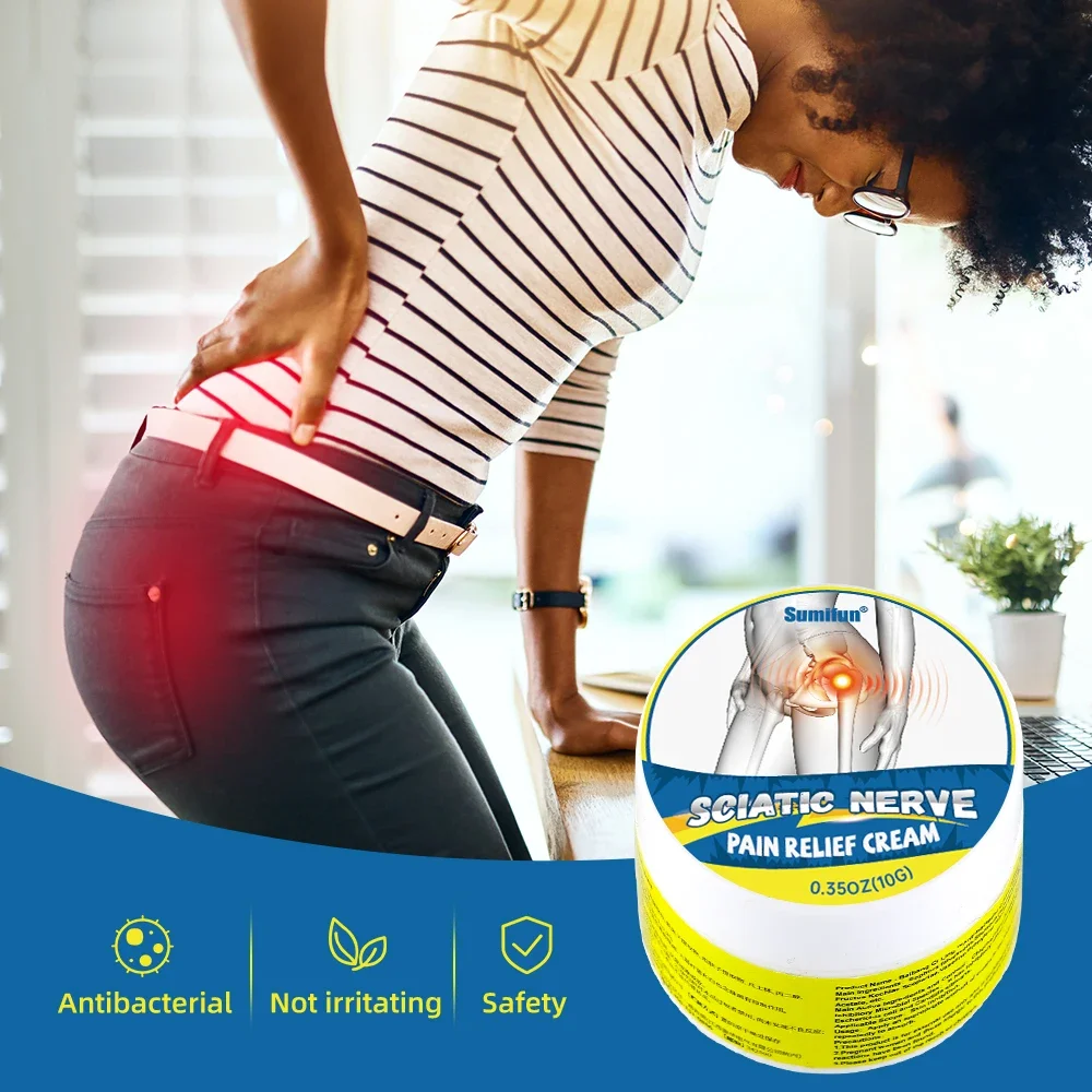 Pain Relief Cream Sumifun 10g Sciatic Nerve Pain Relief for Body Buttocks Pain Piriformis Hip Joint Orthopedic Ache