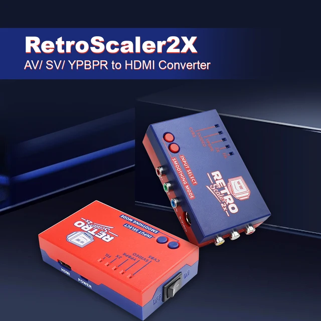 פרסקרלר2x av ל hdmi-ו-doubler/דולר לקונולות משחקי רפואי לקונוסלול משחקי ריטרו PS2 n64 סדר md1 md2 1
