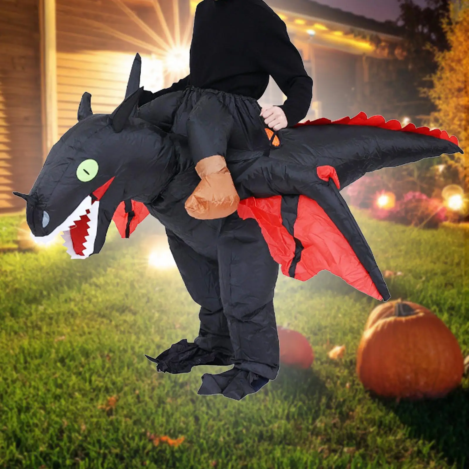 Inflatable Halloween Dragon Costume Dress up Suit with Air Blower Outfit for Festival Stage Performance Party Carnival Holiday Inflatable Halloween Dragon Costume Dress up Suit with Air Blower Outfit for Festival Stage Performance Party Carnival Holiday