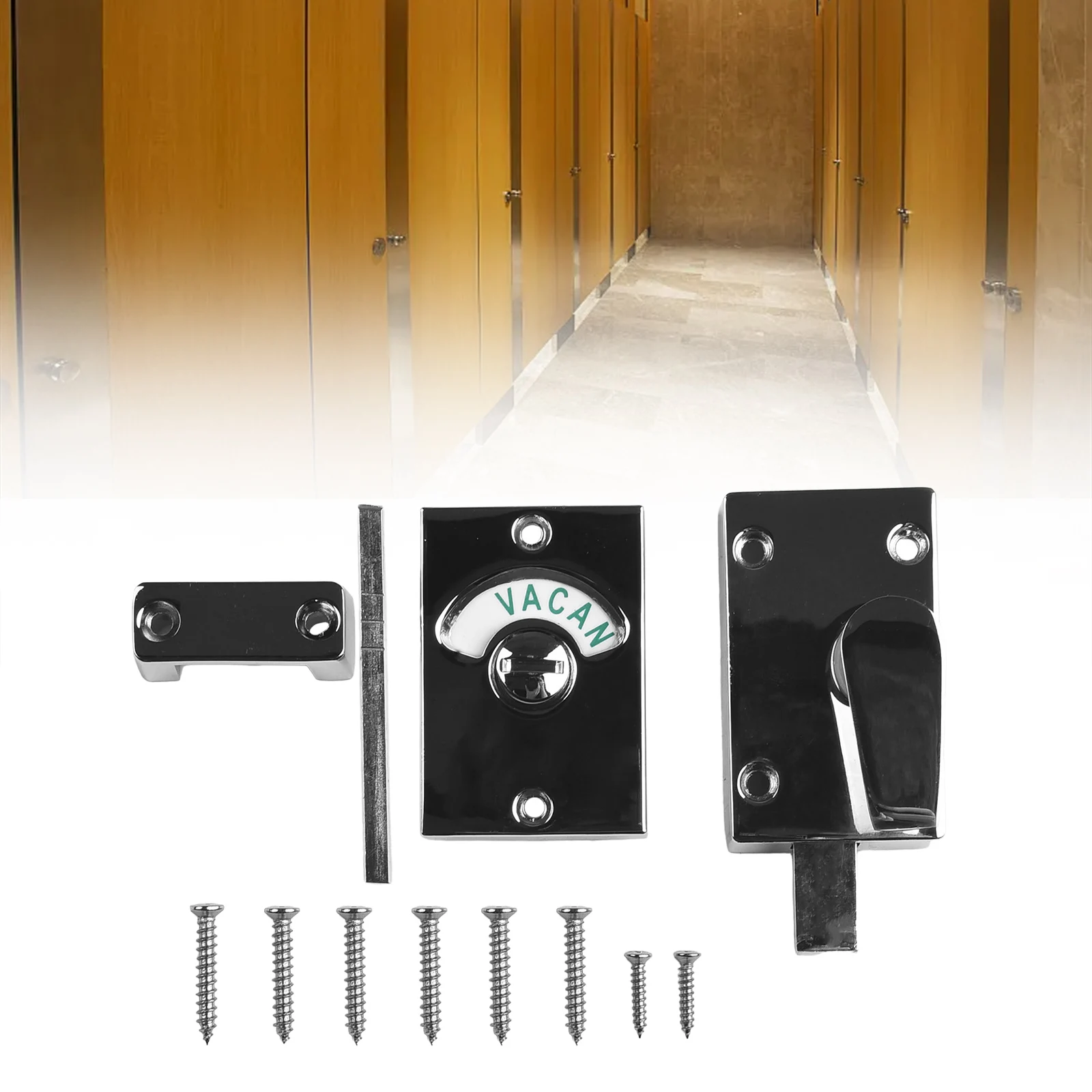 

1pcs Indicator-Door Lock WC Engaged Vacant Bathroom Indicator Bolt Toilet Privacy Latch Door Lock Zinc Alloy Latches Hardware