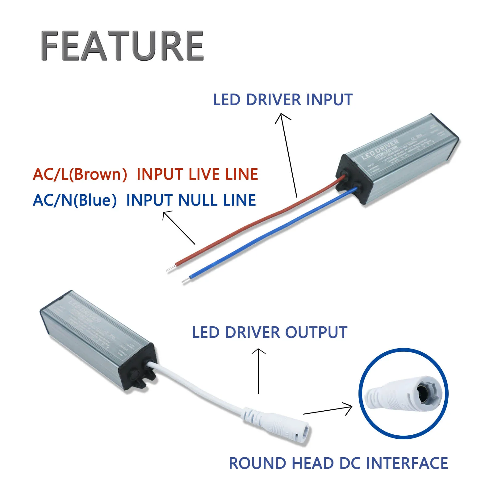 LED Driver 600mA 36W For LEDs Power Supply AC85-265V Lighting
