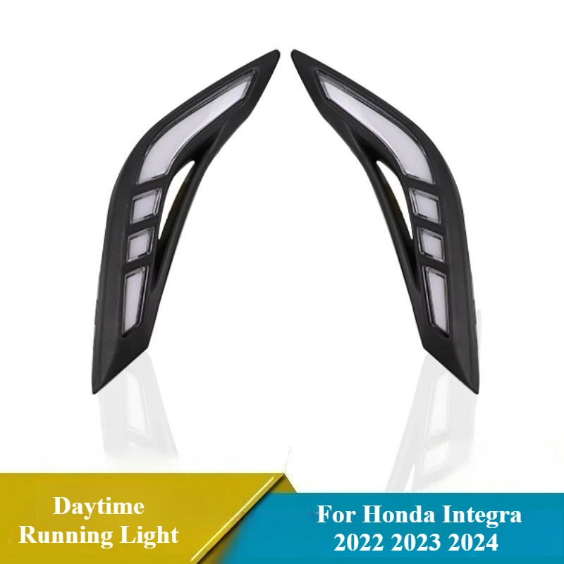 For Honda Integra 2022 2023 2024 Car Led Daytime Running Light Front Bumper Driving Fog Lamp DRL Dynamic Turn Singal Night Blue detail image 4