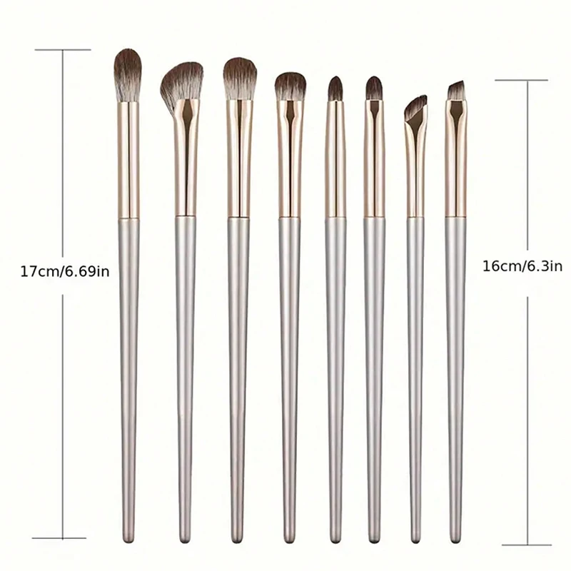 8pcs eyeshadow brush set, soft hair make-up brush, eye make-up brush, beginner nose shadow shading brush, fine eyeliner brush, p 6