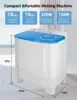 Portable Washing Machine - 28Lbs Compact Twin Tub Washer and Spin Dryer - Semi-automatic Laundry Washer(18Lbs) & Spinner(10Lbs) 3