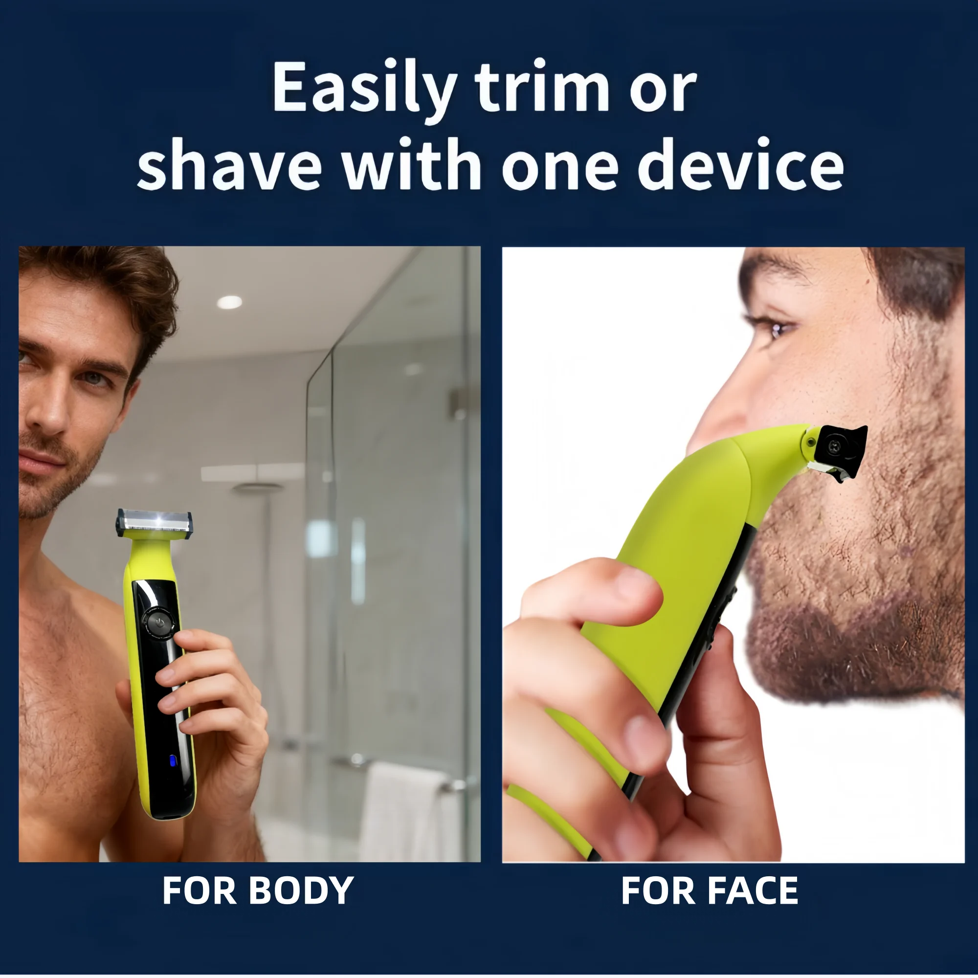남성용 전기 면도기 전문가용 수염 트리머 무선 면도기 바디 트리머 USB 충전식 얼굴 남성용 헤어 면도기