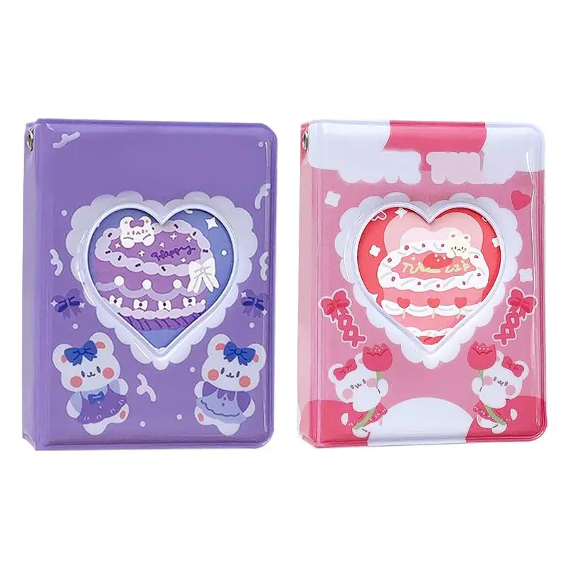 Cake Patterned Mini Album Photo Card Collect Book Photocard Holder Kpop Photo Album Cover Book Portable Fashion Polaroid Album