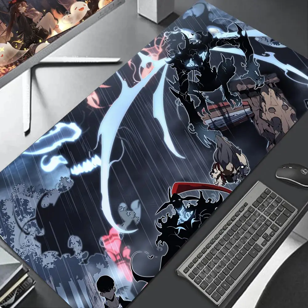 Enhanced Title: Gamer Leveling Mouse Pad - Large Rubber Desk Accessory with Kawaii Design