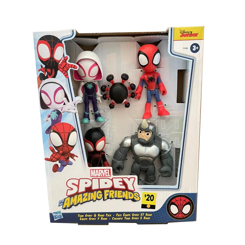 Spidey-figura de acción de Spiderman, Spidey, sus amigos increíbles, Miles Morales, Iron Man, coche de 4 pulgadas, fantasma, negro, juguetes de Pather