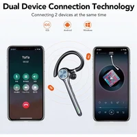 Bluetooth Headset with AI Noise Cancellation Mic and Mute Button,Bluetooth 5.3 Wireless Earpiece for Driving/Business/Office 2