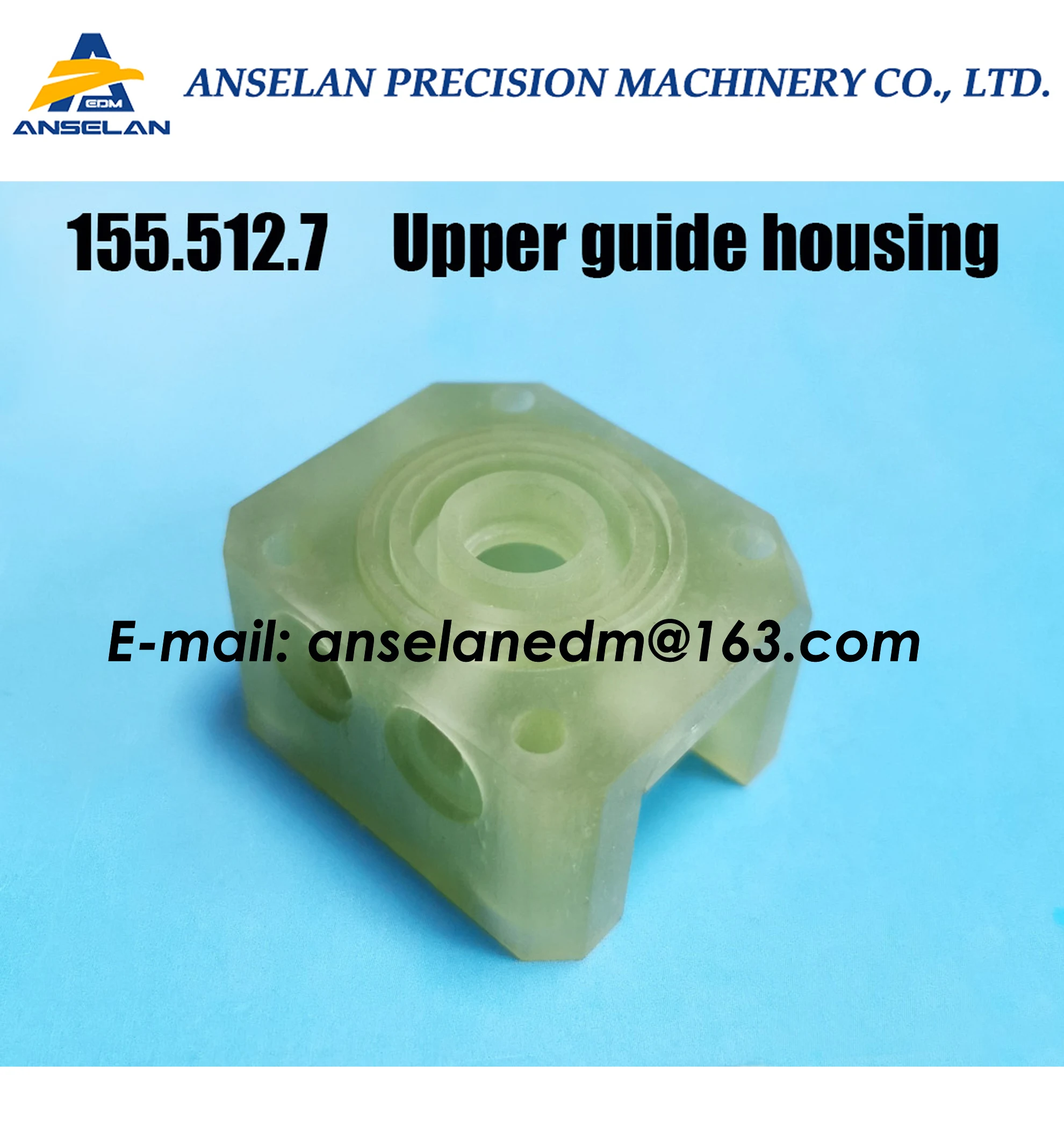 

155.512.7 edm Wear Parts Upper Guide Housing for Agie AC150,AC170,AC200,AC250,AC270 series wire-cut machine. edm 155.512