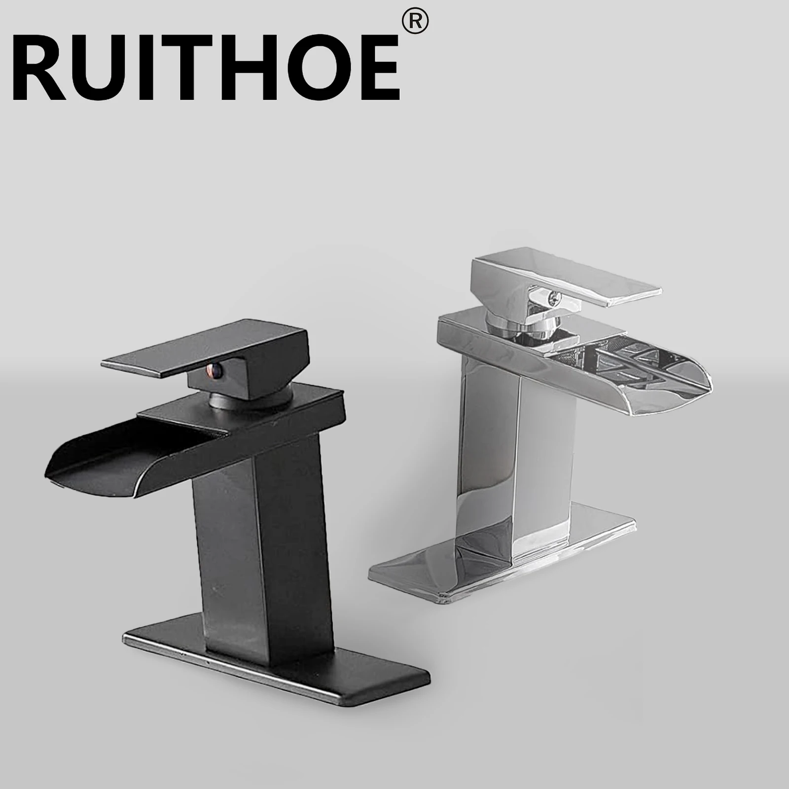 

Waterfall Bathroom Sink Faucet Single Hole Single Handle Modern Vanity Lavatory Basin Mixer Tap Commercail