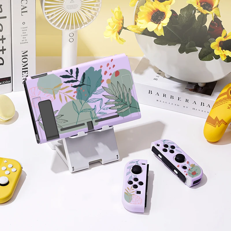 스위치 Oled 용 다양한 녹색 식물 보호 케이스, Nintendo 스위치 콘솔 용 소프트 TPU 슬림 커버, NS 게임 액세서리
