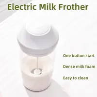 0.6L Electric Milk Frother,USB Portable Blender,Wireless Coffee Maker,Home Kitchen Egg Beater Mixer Machine,Whisk Cream Foam Cup 2