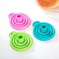 Entonnoir pliable en Silicone, outils de cuisine ménagers, Mini Pot d'huile Portable pour vin 5