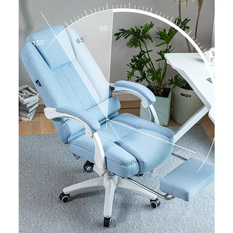 

Fabric Computer Chair Soft Office Chair Reclining Girl Cotton Chair 360 Degree Game Chair Meubles De Salon Balcony Furniture FYH