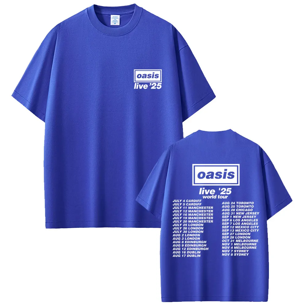 ◆正規品◆oasis live '25 Roll with It Tシャツ　L Rock Band O-Oasis Live 25 Tour T-Shirts Mens Women Summer