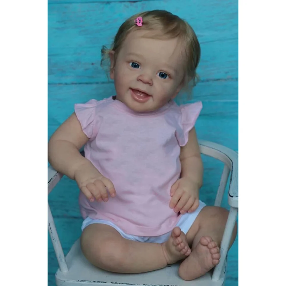 

NPK 60CM Reborn Toddler Baby YANNIK Lifelike 3D Painting Skin with Many Details Veins Baby Toys for Girls