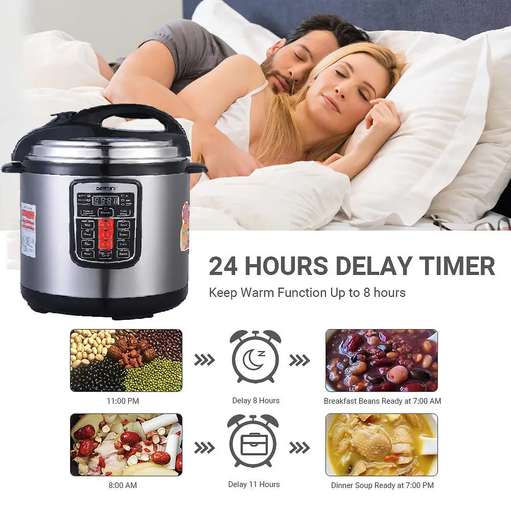 In stock Factory Direct New 6L Non-Stick Coating Inner Pot Household Coocker Electric Pressure Cooker